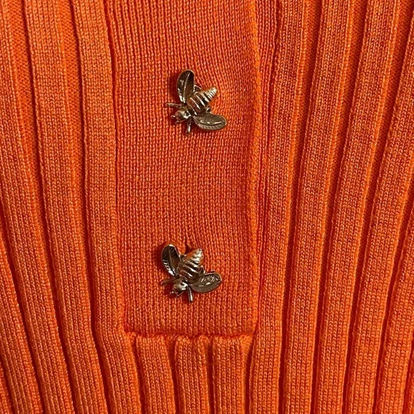 Magaschoni Vibrant Orange Ribbed Sweater - Picture 5 of 5